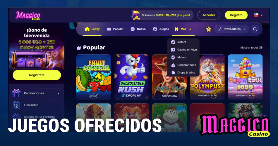 Juegos de Maggico Casino